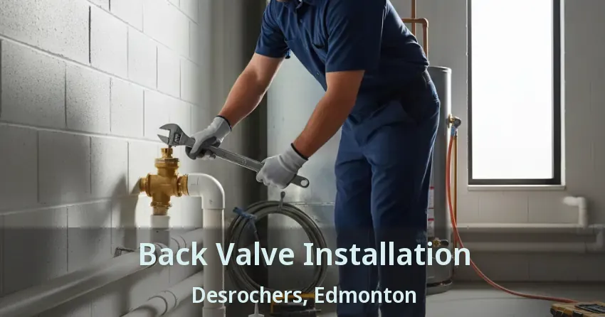 Back Valve Installation Desrochers, Edmonton - AB