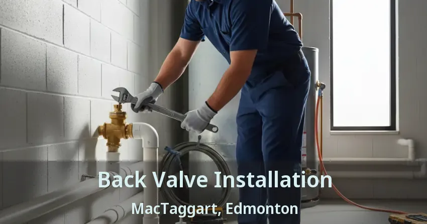 Back Valve Installation MacTaggart, Edmonton - AB