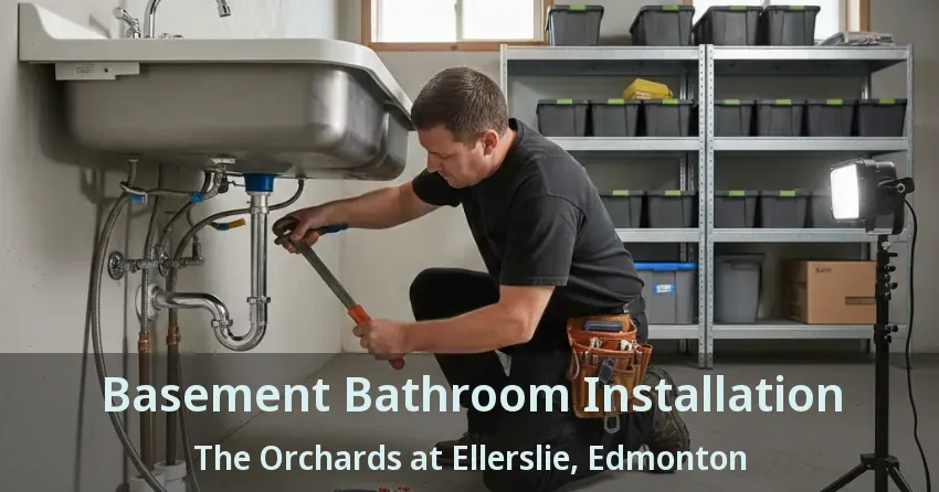 Basement Bathroom Installation The Orchards at Ellerslie, Edmonton - AB
