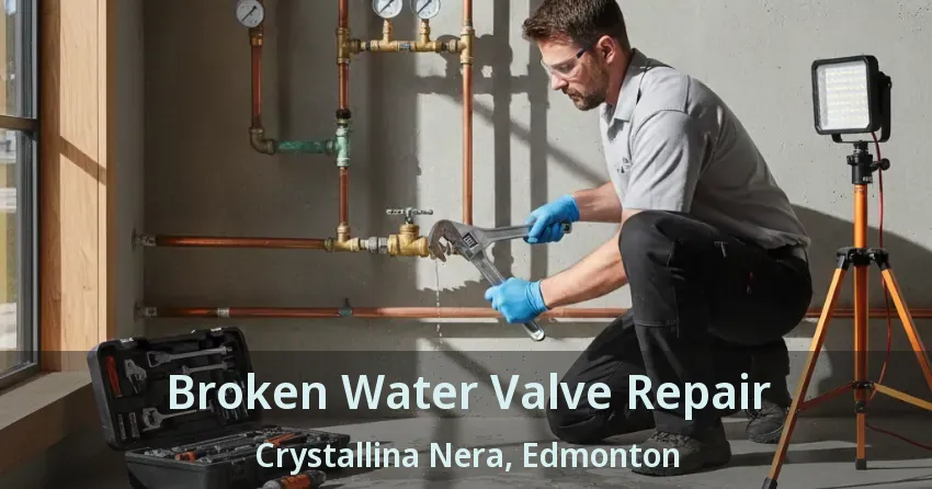 Broken Water Valve Repair Crystallina Nera, Edmonton - AB