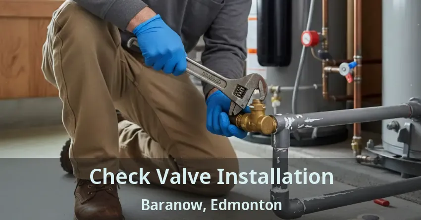 Check Valve Installation Baranow, Edmonton - AB