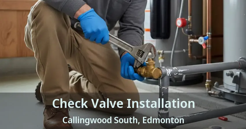 Check Valve Installation Callingwood South, Edmonton - AB