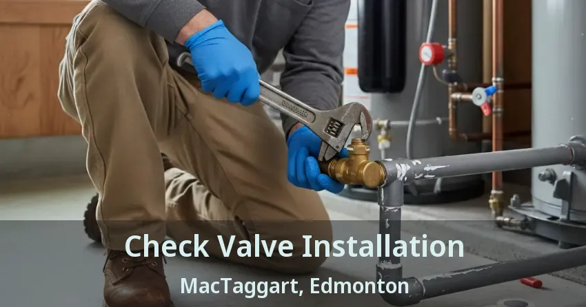 Check Valve Installation MacTaggart, Edmonton - AB