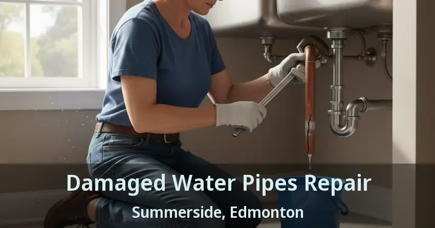 Damaged Water Pipes Repair Summerside, Edmonton - AB