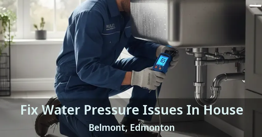 Fix Water Pressure Issues In House Belmont, Edmonton - AB