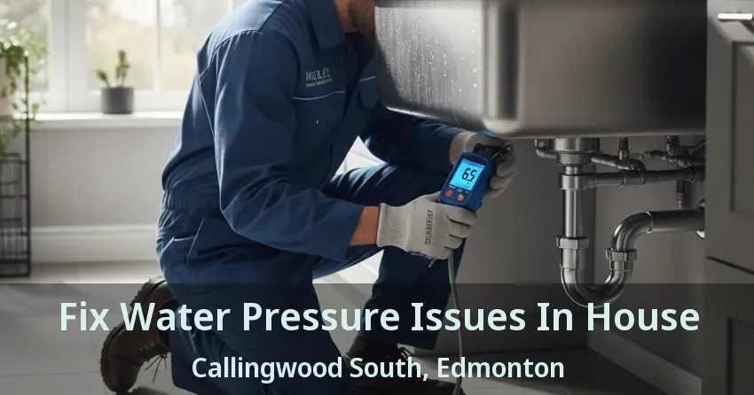 Fix Water Pressure Issues In House Callingwood South, Edmonton - AB
