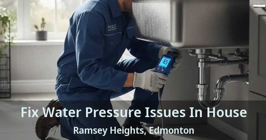 Fix Water Pressure Issues In House Ramsey Heights, Edmonton - AB
