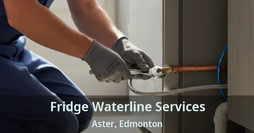 Fridge Waterline Services Aster, Edmonton - AB