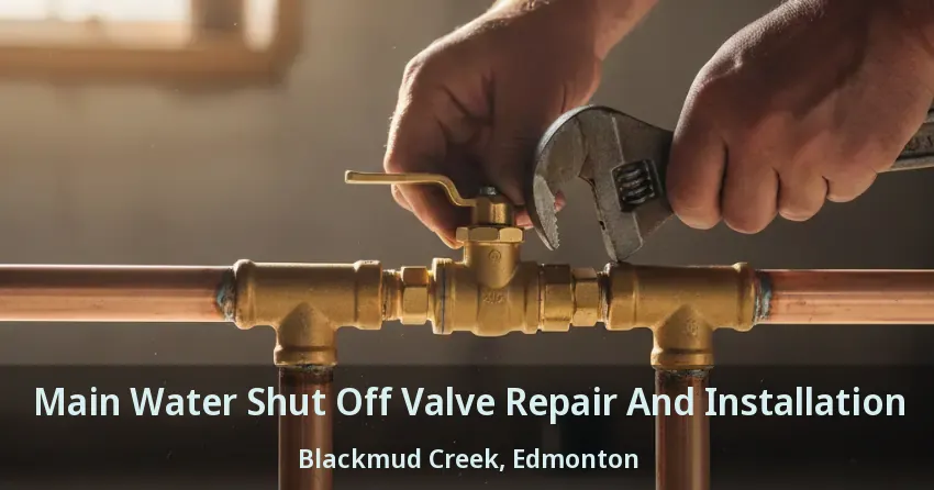 Main Water Shut Off Valve Repair And Installation Blackmud Creek, Edmonton - AB