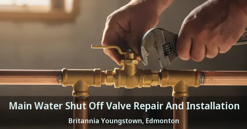 Main Water Shut Off Valve Repair And Installation Britannia Youngstown, Edmonton - AB