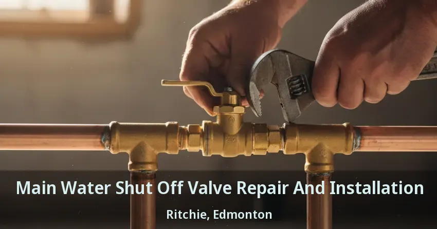 Main Water Shut Off Valve Repair And Installation Ritchie, Edmonton - AB