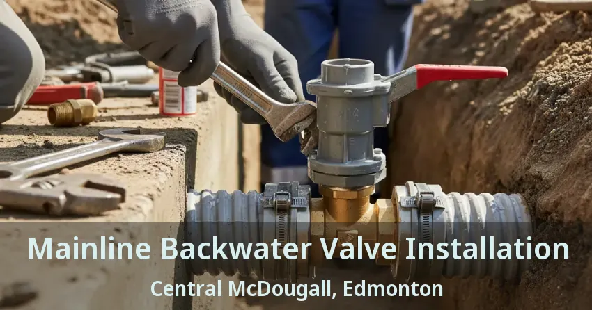 Mainline Backwater Valve Installation Central McDougall, Edmonton - AB