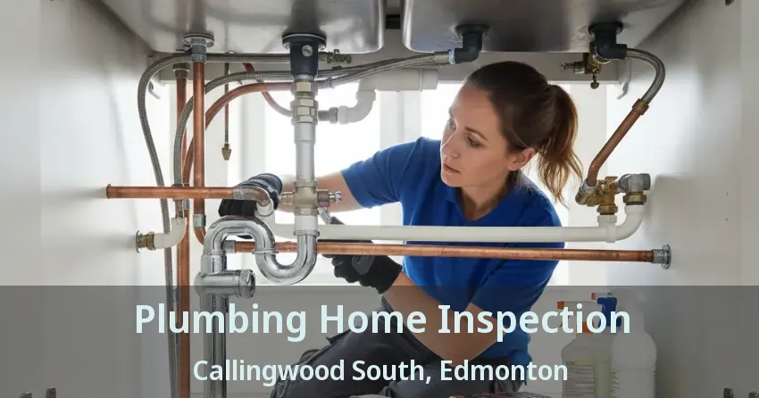 Plumbing Home Inspection Callingwood South, Edmonton - AB