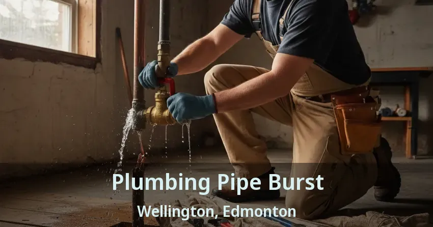 Plumbing Pipe Burst Wellington, Edmonton - AB
