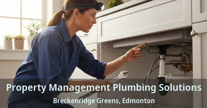 Property Management Plumbing Solutions Breckenridge Greens, Edmonton - AB
