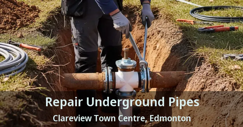 Repair Underground Pipes Clareview Town Centre, Edmonton - AB