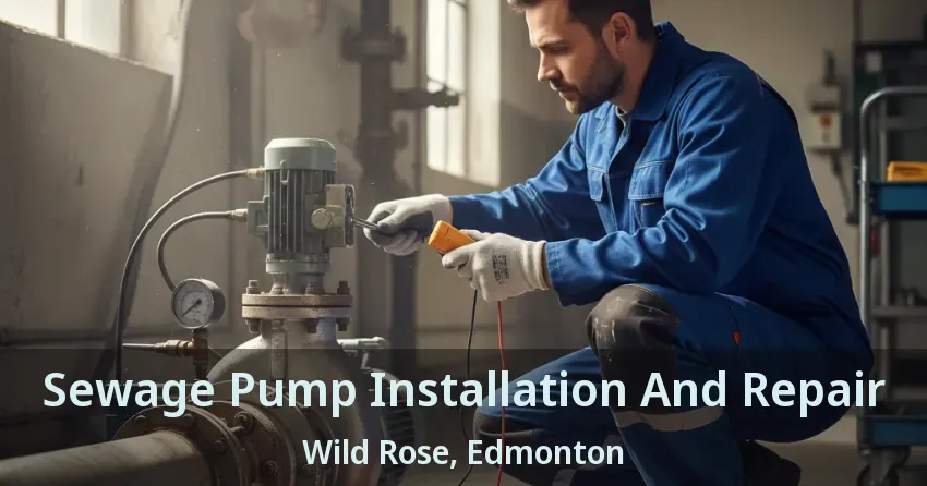 Sewage Pump Installation And Repair Wild Rose, Edmonton - AB