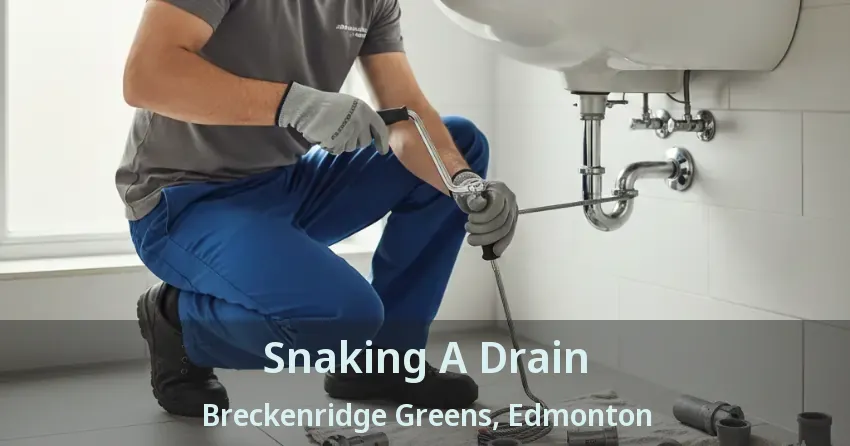 Snaking A Drain Breckenridge Greens, Edmonton - AB