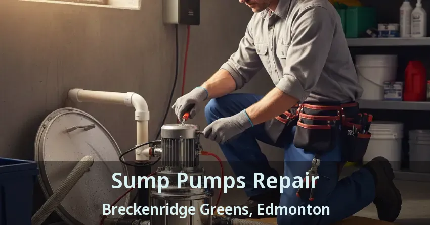 Sump Pumps Repair Breckenridge Greens, Edmonton - AB