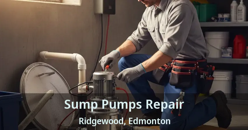 Sump Pumps Repair Ridgewood, Edmonton - AB