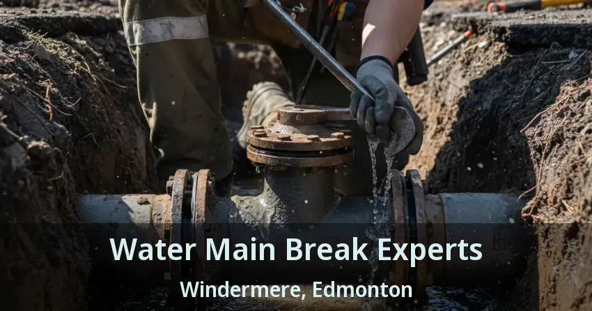 Water Main Break Experts Windermere, Edmonton - AB