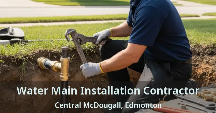 Water Main Installation Contractor Central McDougall, Edmonton - AB