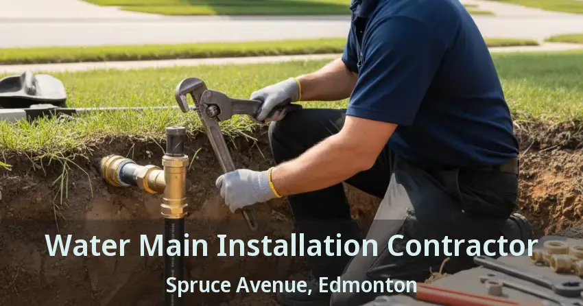 Water Main Installation Contractor Spruce Avenue, Edmonton - AB