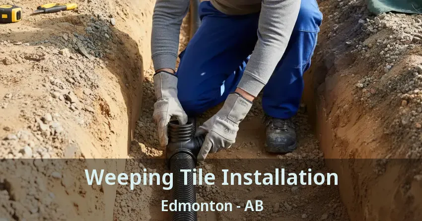 Weeping Tile Installation Edmonton - AB